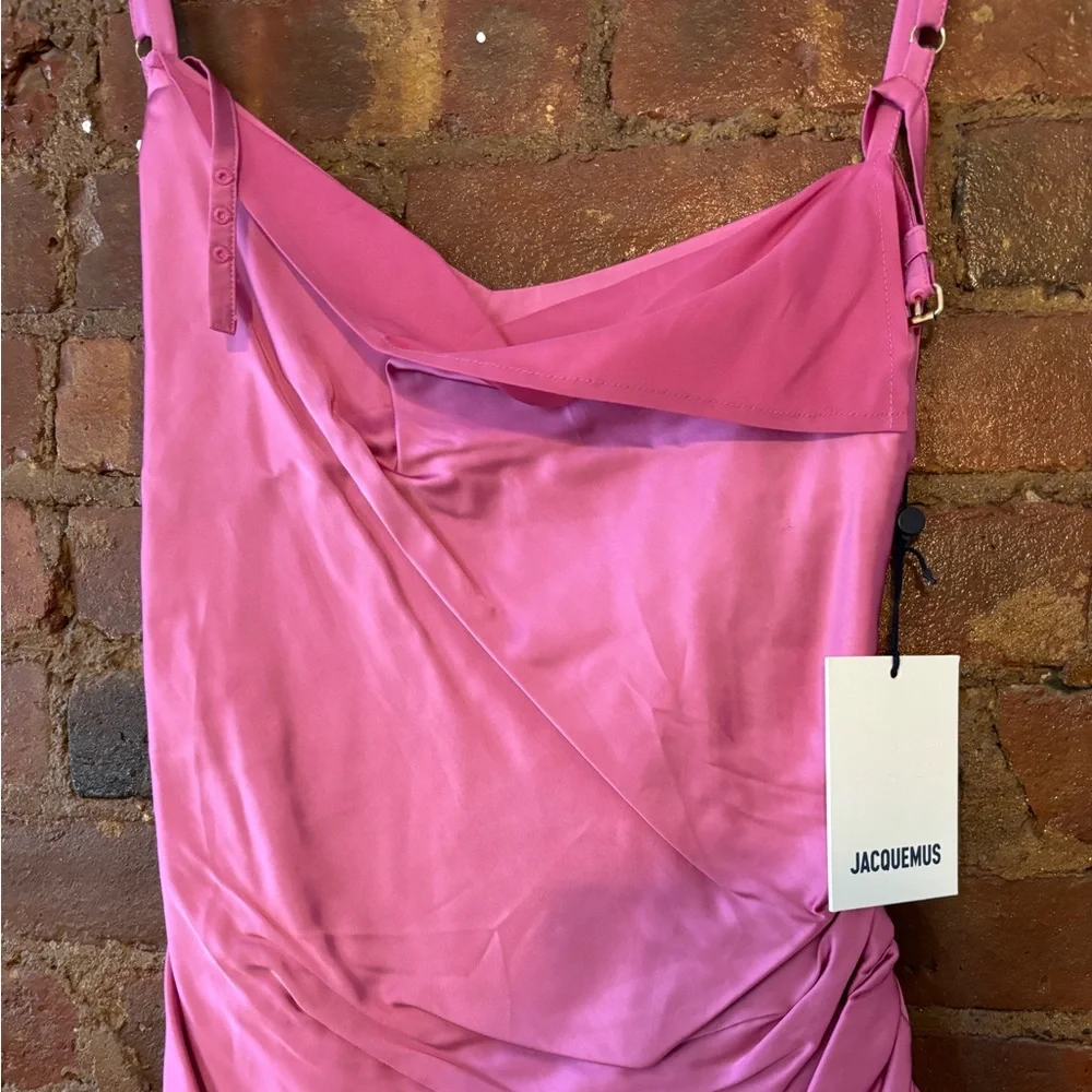 NWT Jacquemus barbiecore le splash mini dress - Picture 3 of 8